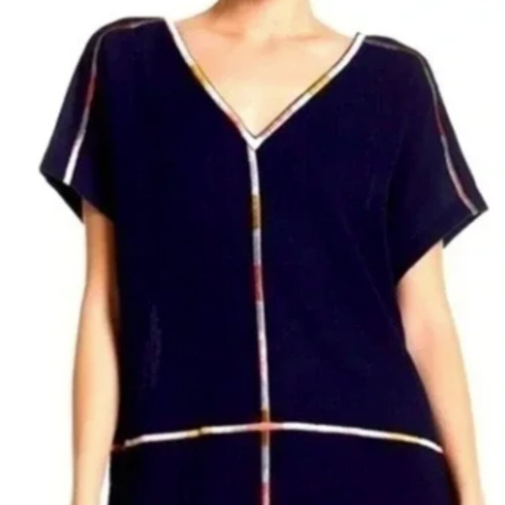 Madewell Navy V-Neck Tunic Dress